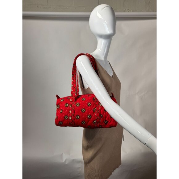 Americana By Sharif Quilted Red Nautical Patterned Shoulder Bag With Compass & A - Picture 15 of 16